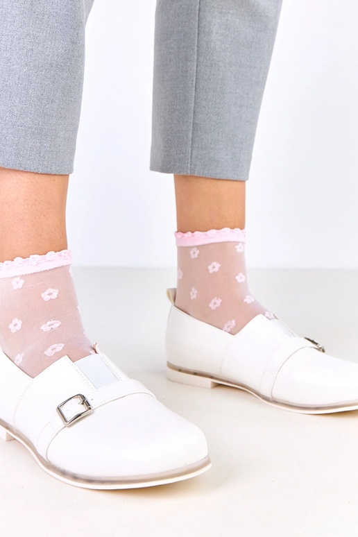 Balti moteriški pusauliniai su odiniu...