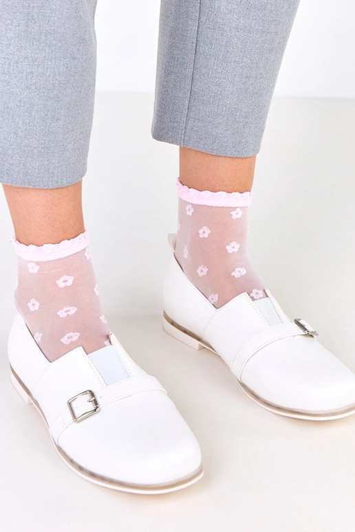 Balti moteriški pusauliniai su odiniu...