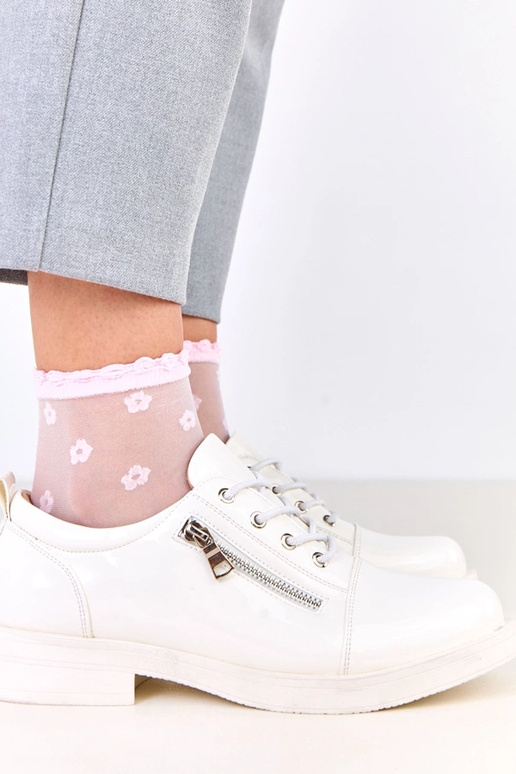 Balti lakuoti moteriški pusauliniai,...