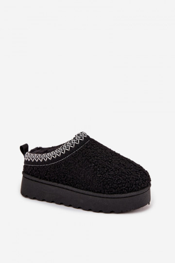 sniego batai Vaikiški Jaunimas su kailiuku Typu Baranek juodos spalvos Selathiel