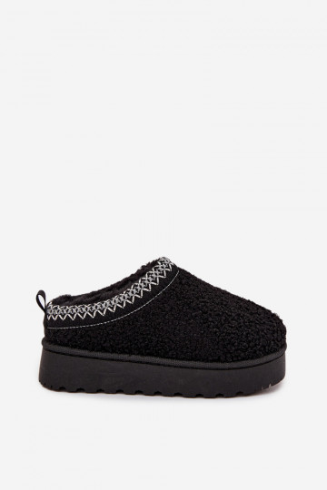 sniego batai Vaikiški Jaunimas su kailiuku Typu Baranek juodos spalvos Selathiel 2