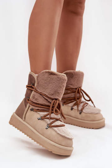sniego batai Moteriškas su kailiuku D.Franklin DFSH370012 smėlio spalvos 2