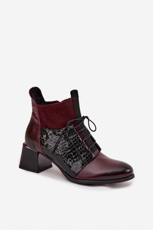 Zazoo 60503 Oda Aulinukai su kulniukais pašiltinti bordo spalvos