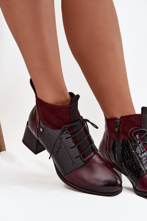 Zazoo 60503 Oda Aulinukai su kulniukais pašiltinti bordo spalvos