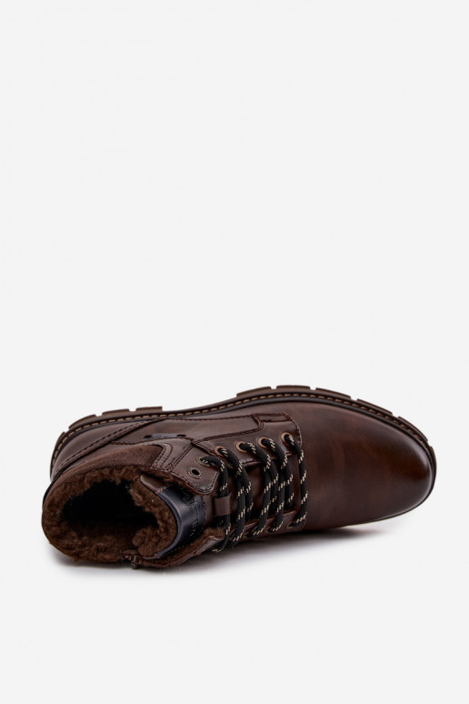 batai Vyriški pašiltinti INrangler 20253034.IKU tamsiai rudos spalvos