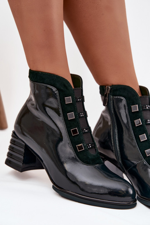 su lako efektu Moteriški aulinukaisuĮjungtaturalnej Skóry su kulniukais D&ACR52-696 chaki spalvos