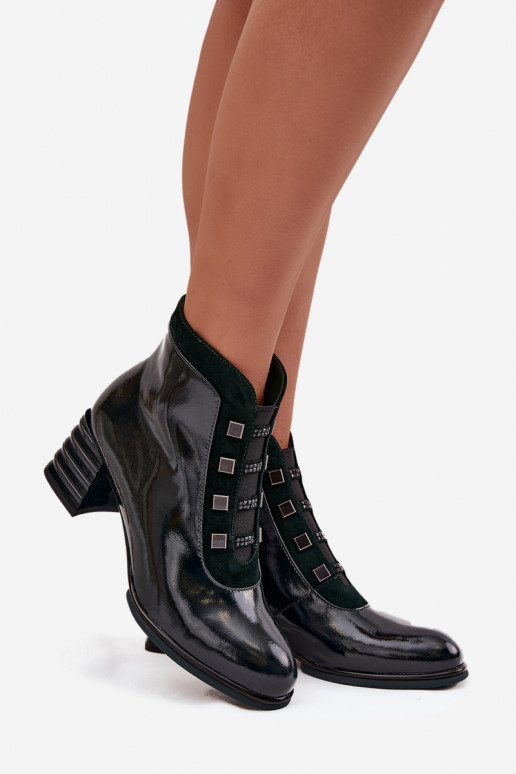 su lako efektu Moteriški aulinukaisuĮjungtaturalnej Skóry su kulniukais D&ACR52-696 chaki spalvos