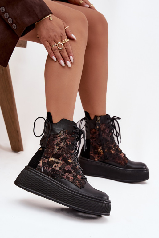 Oda Aulinukai su platforma Tai turiciejka 07086-01 juodos spalvos