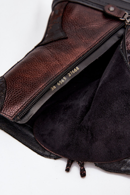 Oda Aulinukai su platforma pašiltinti Tai turiciejka 06565-02 rudos-aukso spalvos