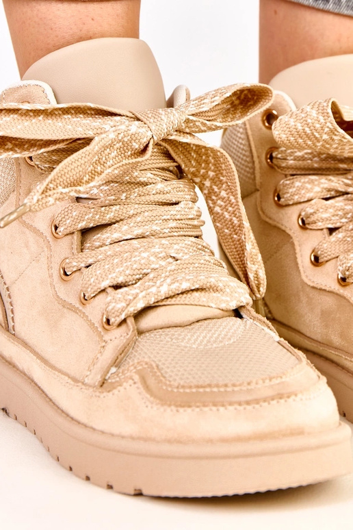 Smėliniai aukšti sportiniai bateliai...