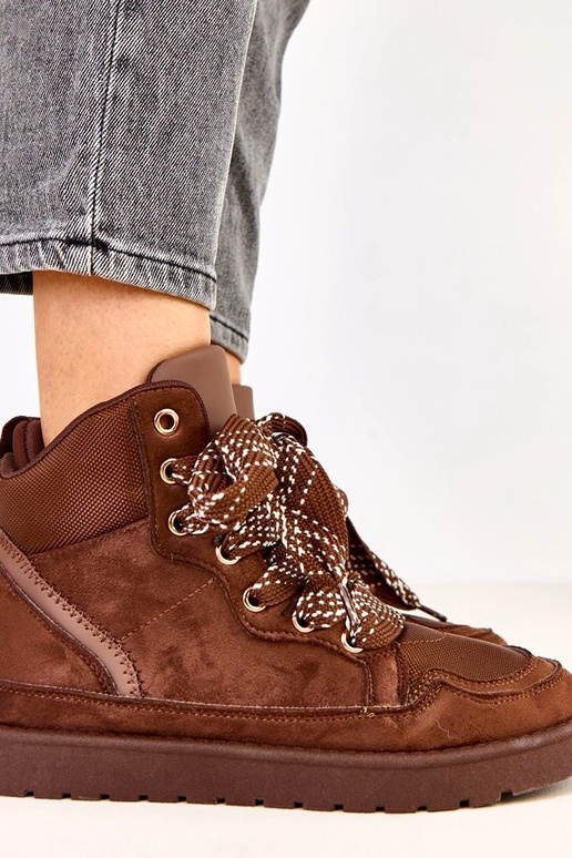 Rudi aukšti sportiniai bateliai su...