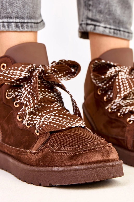 Rudi aukšti sportiniai bateliai su...