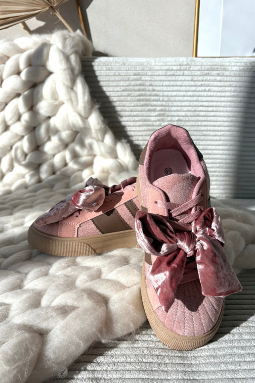 Moteriški sportinio stiliaus batai su veliūriniu lanku, rožinės spalvos, Ashlyn