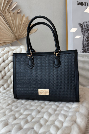 Rankinė su įspaustu raštu NOBO BAG6150-020 juoda
