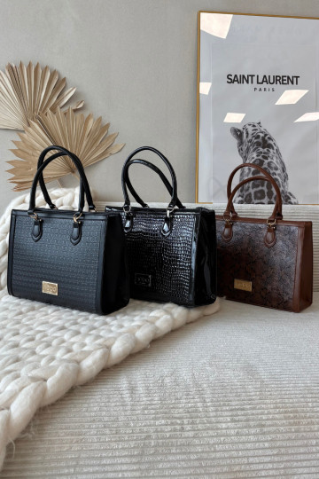 Rankinė su įspaustu raštu NOBO BAG6150-020 juoda 2