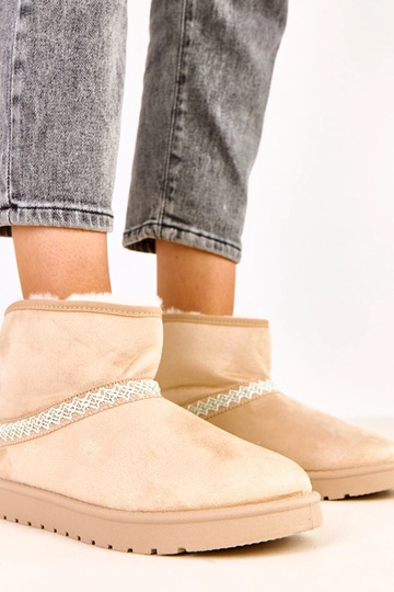 Smėlio spalvos žemi sniego...