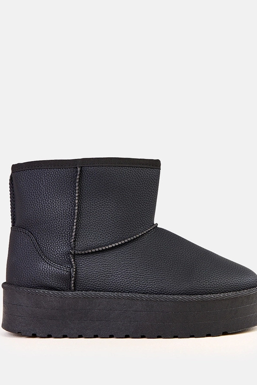 Juodi žemi sniego batai su platforma...