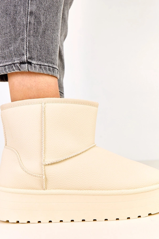 Smėlio spalvos žemi sniego batai su...