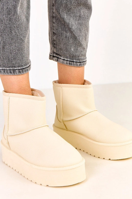 Smėlio spalvos žemi sniego batai su...