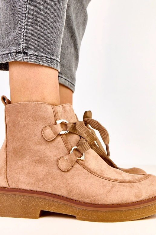 Smėlio spalvos šilti aulinukai su...