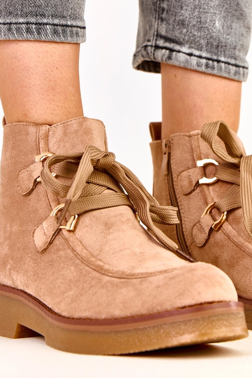 Smėlio spalvos šilti aulinukai su...