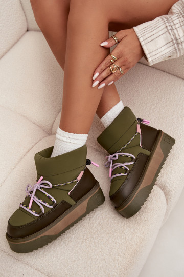 sniego batai su platforma D.Franklin DFSH371015 chaki spalvos