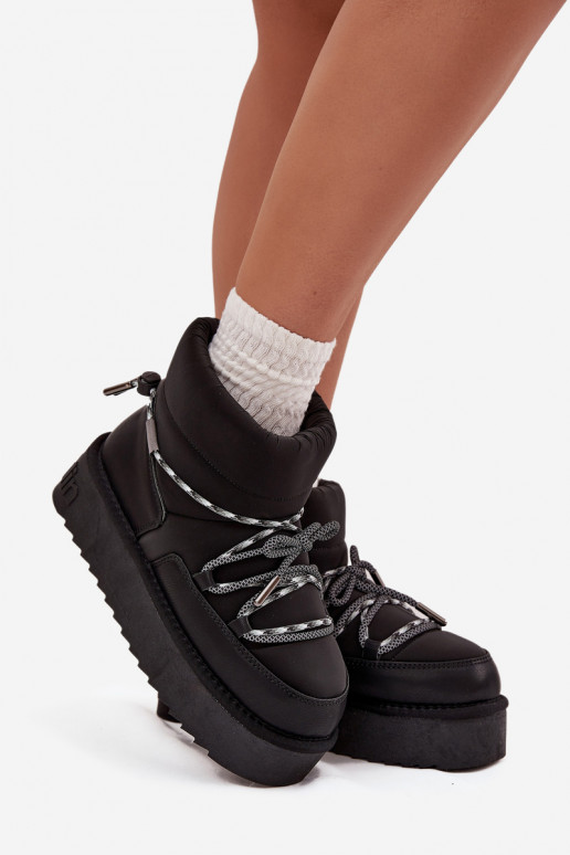 sniego batai su platforma D.Franklin DFSH371015 juodos spalvos