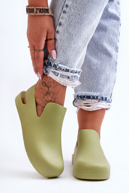 Guminės šlepetės žalios spalvos Meriko