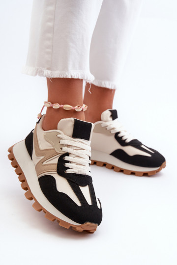 Sneakers modelio batai sportiniai bateliai Moteriškas juodos spalvos Kalelia