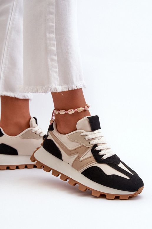 Sneakers modelio batai sportiniai bateliai Moteriškas juodos spalvos Kalelia