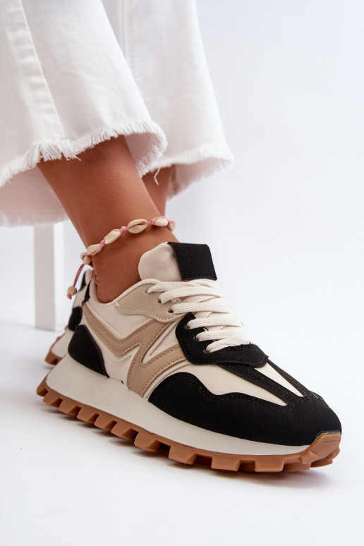 Sneakers modelio batai sportiniai bateliai Moteriškas juodos spalvos Kalelia