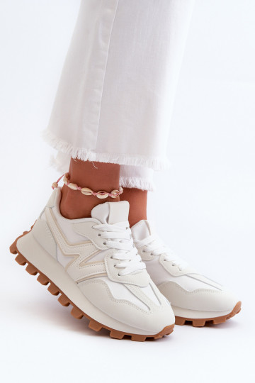 Sneakers modelio batai sportiniai bateliai Moteriškas baltos spalvos Kalelia