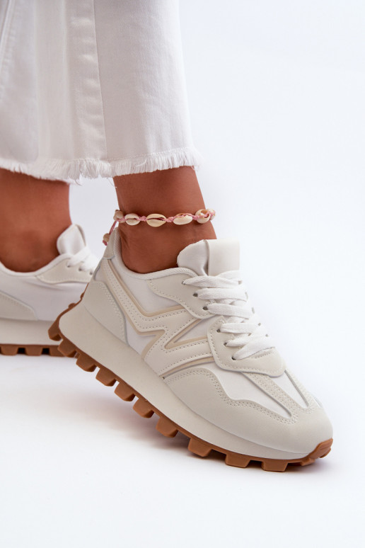 Sneakers modelio batai sportiniai bateliai Moteriškas baltos spalvos Kalelia