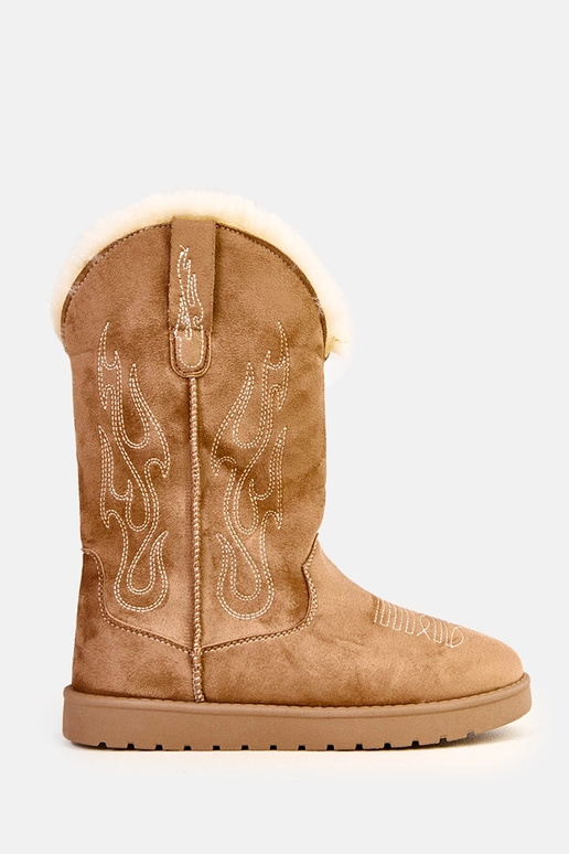 Tamsiai smėliniai sniego batai su...