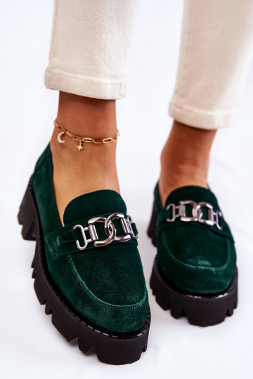 iš zomšos batai su ornamentais Laura Messi 2489 žalios spalvos 2