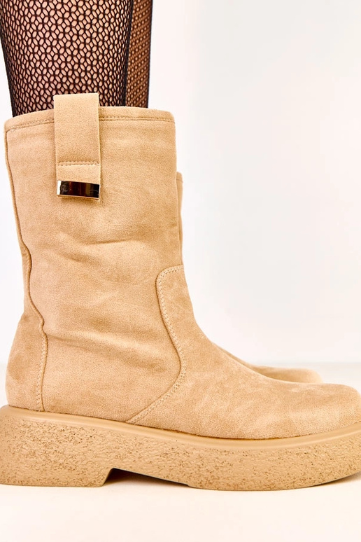 Smėlio spalvos dirbtinio zomšo...