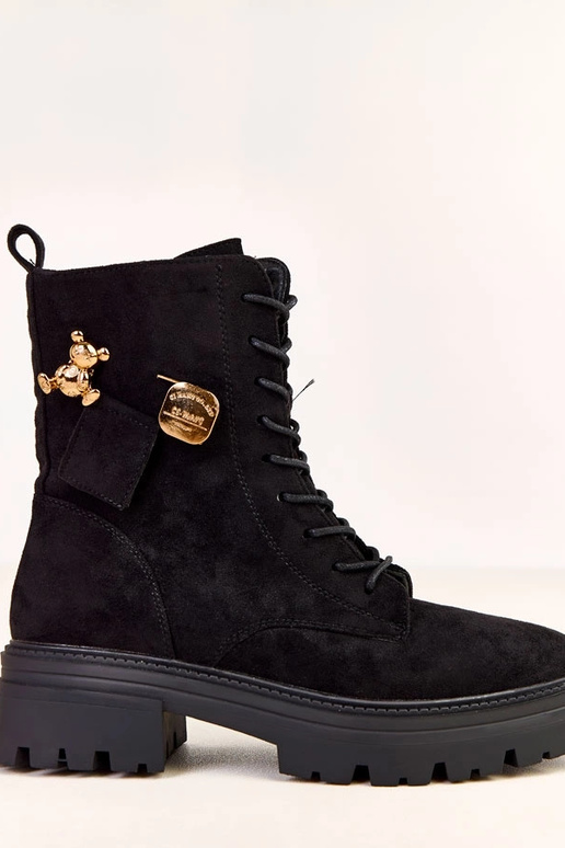 Juodi moteriški žygio batai su...