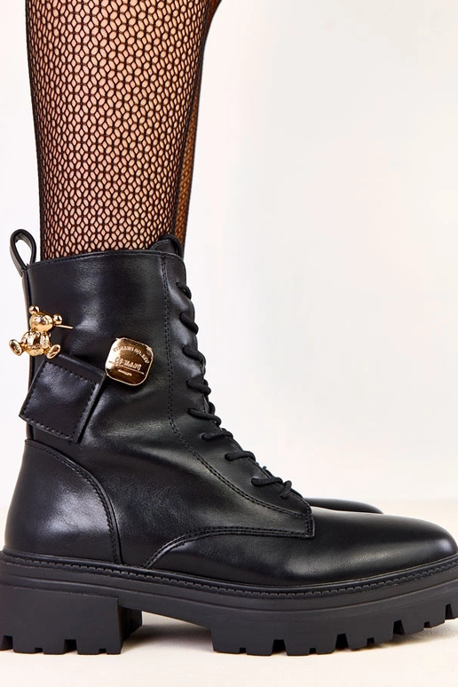 Juodi moteriški žygio batai su...