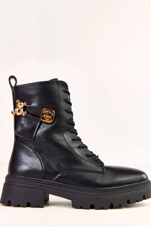 Juodi moteriški žygio batai su...