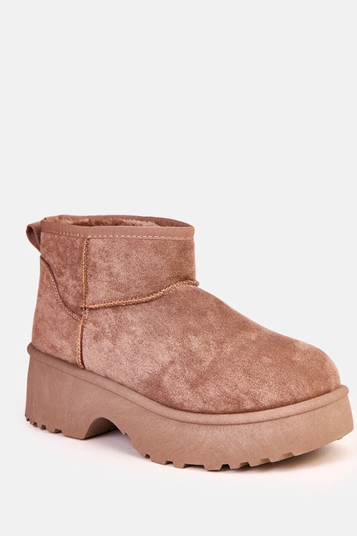 Tamsiai smėliniai žemi sniego batai...