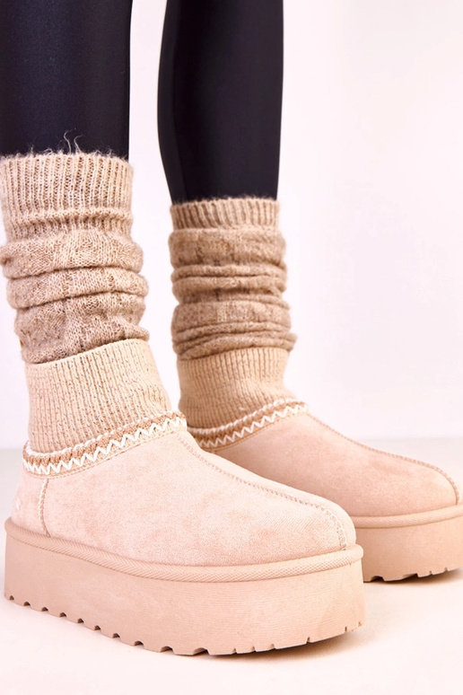 Smėliniai žemi sniego batai su...