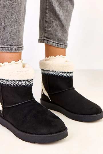 Juodi žemi sniego batai su...