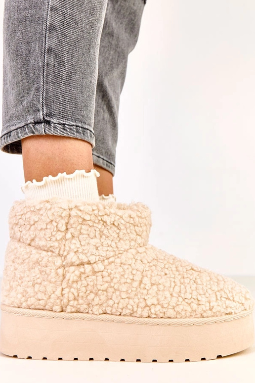 Smėliniai sniego batai su ėriuko...