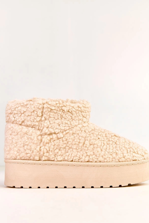 Smėliniai sniego batai su ėriuko...