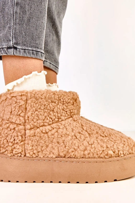 Šviesiai rudi sniego batai su ėriuko...