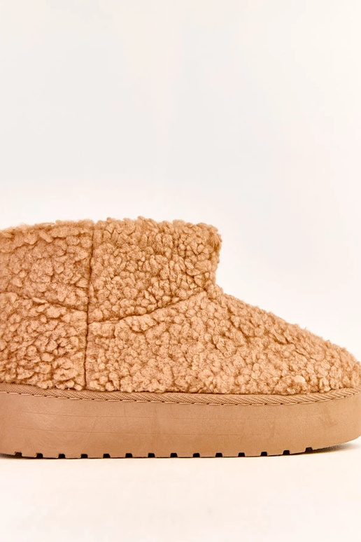 Šviesiai rudi sniego batai su ėriuko...