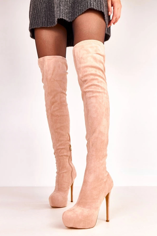 Smėliniai virš kelio ilgio batai iš...