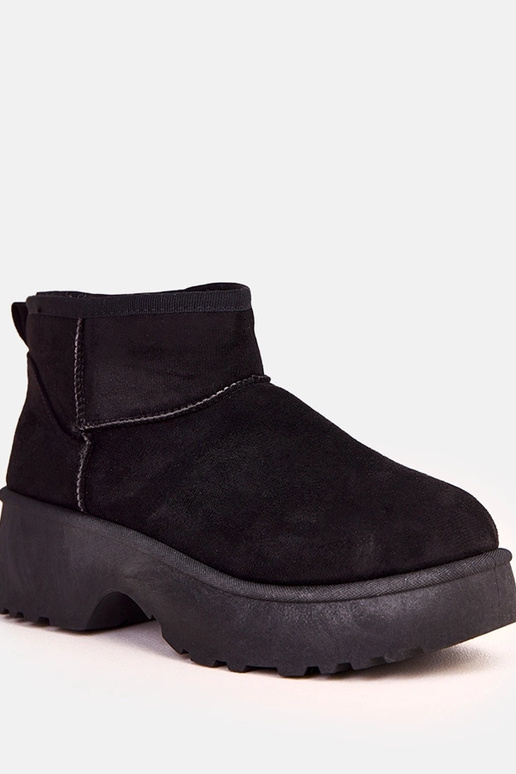 Juodi žemi snieguoti batai iš...