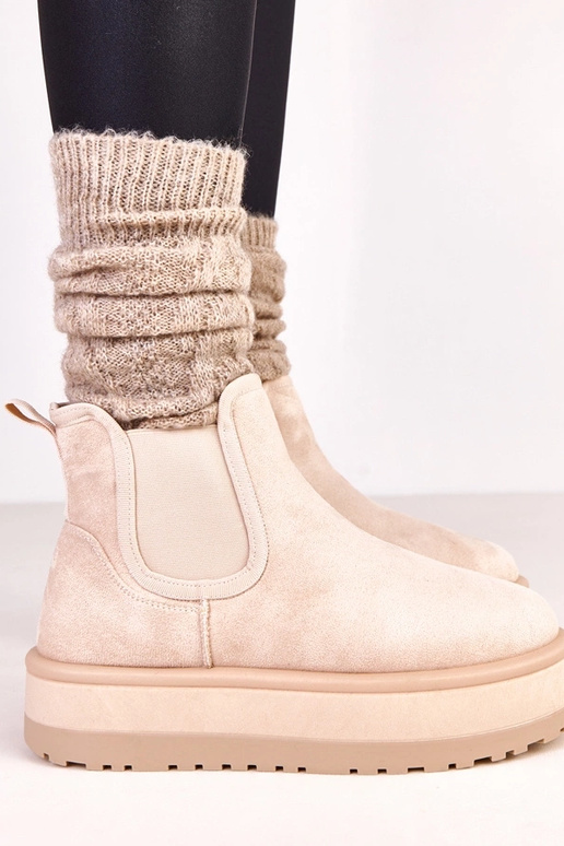 Smėliniai žemi snieguoti batai su...