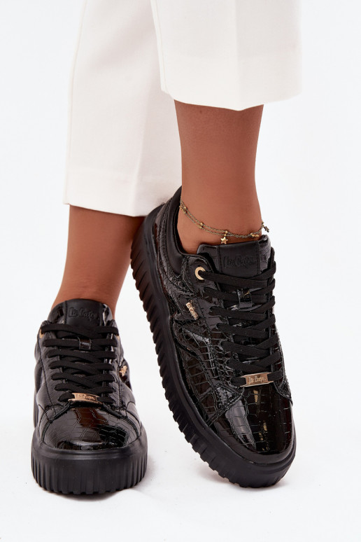 su lako efektu Sneakers modelio batai Moteriškas su platforma Lee Cooper LCJ-25-09-3870 juodos spalvos su lako efektu Sneakers modelio batai Moteriškas su platforma Lee Cooper LCJ-25-09-3870 juodos spalvos